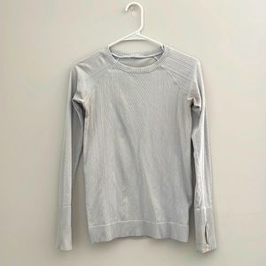Silver Lululemon Long Sleeve Shirt